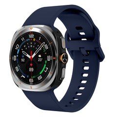 Solid color siliconen band - Donkerblauw - Samsung Galaxy Watch Ultra - 47mm