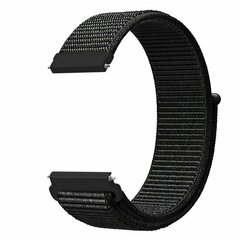 Garmin Forerunner 55 / 165 / 245 / 570 (42mm) / 645 - Sport Loop nylon bandje - Zwart gem&ecirc;leerd