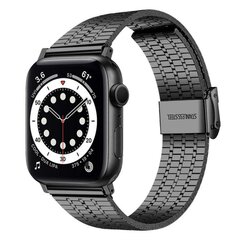 Metalen bandje - Zwart - Geschikt voor Apple watch 44mm / 45mm&nbsp;/ 46mm / 49mm