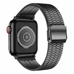 Metalen bandje - Zwart - Geschikt voor Apple watch 44mm / 45mm&nbsp;/ 46mm / 49mm