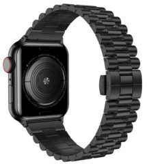 Metalen schakelband - Zwart - Geschikt voor Apple watch 38mm / 40mm / 41mm / 42mm