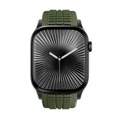 Redefine siliconen band - Groen (zwarte sluiting) - Geschikt voor Apple Watch 44mm / 45mm / 46mm / 49mm