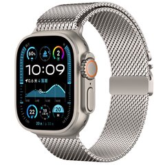Milanese loop band met klik-sluiting - Sterrenlicht - Geschikt voor Apple Watch 44mm / 45mm / 46mm / 49mm