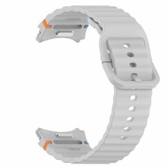 Wave Sportband met aansluitknop - Grijs -  Samsung Galaxy Watch 6 Classic - 47mm &amp; 43mm