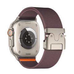 Nylon bandje met Parachute sluiting - Donkerpaars - Geschikt voor Apple Watch 44mm / 45mm&nbsp;/ 46mm / 49mm