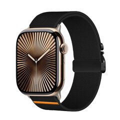Nylon bandje met Parachute sluiting - Zwart - Geschikt voor Apple Watch 44mm / 45mm&nbsp;/ 46mm / 49mm