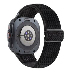 Elastische solo loop nylon bandje - Zwart - Samsung Galaxy Watch 8 - 40mm / 44mm