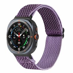 Elastische solo loop nylon bandje - Paars - Samsung Galaxy Watch 8 Classic - 46mm