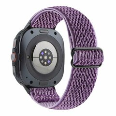 Elastische solo loop nylon bandje - Paars - Samsung Galaxy Watch 8 Classic - 46mm