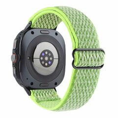 Elastische solo loop nylon bandje - Neon groen / geel - Samsung Galaxy Watch 8 Classic - 46mm