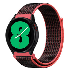 Sport Loop nylon bandje - Roze/zwart - Xiaomi Mi Watch / Xiaomi Watch 2 / Xiaomi Watch S1 / S2 / S3 / S4