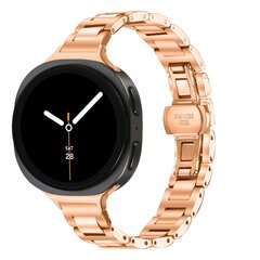 Slim fit stalen schakelband - Ros&eacute; goud - Samsung Galaxy Watch 8 - 40mm / 44mm