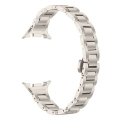 Slim fit stalen schakelband - Sterrenlicht - Samsung Galaxy Watch 8 Classic - 46mm