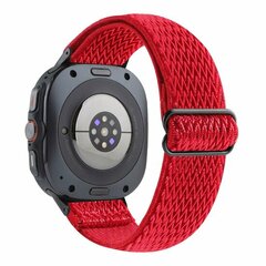 Elastische solo loop nylon bandje - Rood - Samsung Galaxy Watch 8 Classic - 46mm