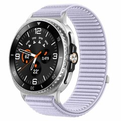 Nylon ribbelbandje - Lichtpaars - Samsung Galaxy Watch 8 Classic - 46mm