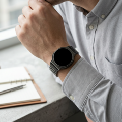 Stalen schakelband - Zwart - Samsung Galaxy Watch 8 - 40mm / 44mm