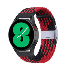 Braided nylon bandje - Rood / zwart - Huawei Watch GT 6 / GT 6 pro - 46mm