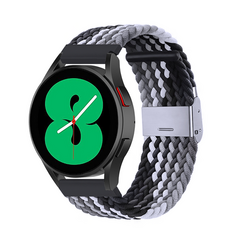 Braided nylon bandje - Grijs / zwart - Huawei Watch GT 6 / GT 6 pro - 46mm
