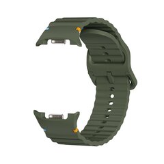 Classic Wave siliconen band - Donkergroen - Samsung Galaxy Watch 8 - 40mm / 44mm