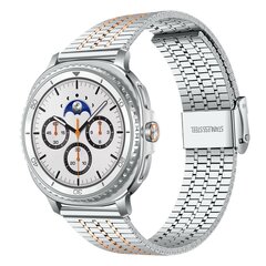 Stalen bandje - Zilver met ros&eacute; goud - Samsung Galaxy Watch 8 - 40mm / 44mm