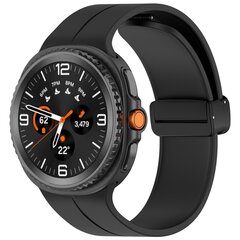 D-buckle Solid Line sportbandje - Zwart - Samsung Galaxy Watch 8 Classic - 46mm