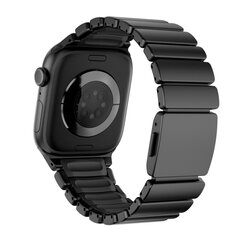 Premium Stainless Steel / Siliconen band - Zwart - Geschikt voor Apple Watch 44mm / 45mm&nbsp;/ 46mm / 49mm