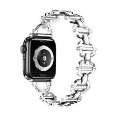 Metalen ladder schakelbandje - Zilver - Geschikt voor Apple watch 44mm / 45mm&nbsp;/ 46mm / 49mm