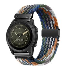 Braided nylon band met parachute sluiting - Multicolor Dark - Garmin Quatix 8 - 51mm