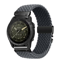 Braided nylon band met parachute sluiting - Grijs - Garmin Quatix 8 - 51mm