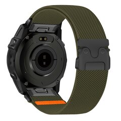 Nylon bandje met parachute sluiting - Donkergroen - Garmin Quatix 8 - 51mm