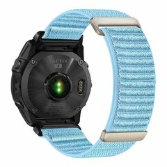 Nylon Sport Loop bandje - Lichtblauw - Garmin Fenix 7X / 6X / 5X