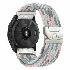 Braided nylon band met parachute sluiting - Multicolor Pastel - Garmin Tactix 8 - 51mm