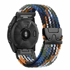 Braided nylon band met parachute sluiting - Multicolor Dark - Garmin Tactix 8 - 51mm