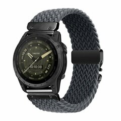 Braided nylon band met parachute sluiting - Grijs - Garmin Tactix 8 - 51mm