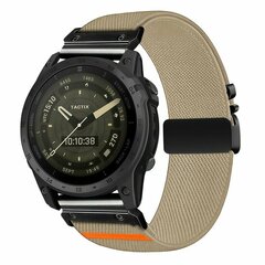 Nylon bandje met parachute sluiting - Beige - Garmin Tactix 8 - 51mm