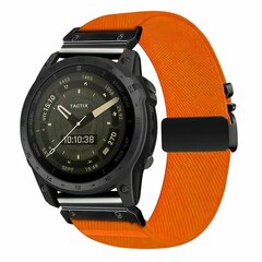Nylon bandje met parachute sluiting - Oranje - Garmin Tactix 8 - 51mm