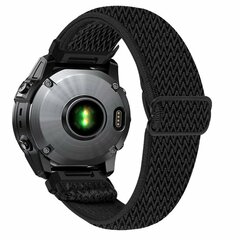 Elastische Solo Loop nylon bandje - Zwart - Garmin Epix Gen 2 (47mm) / MARQ / Quatix 7/6/5