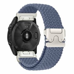 Braided nylon band met parachute sluiting - Blauwgrijs - Garmin Fenix 8 / 8 Pro - 47mm