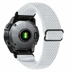 Elastische Solo Loop nylon bandje - Wit - Garmin Tactix 8 - 47mm