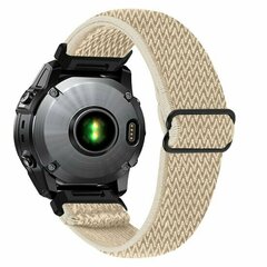 Elastische Solo Loop nylon bandje - Beige - Garmin Tactix 8 - 51mm