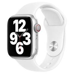 Rubberen sportbandje - Wit - Geschikt voor Apple Watch 44mm / 45mm&nbsp;/ 46mm / 49mm