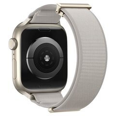 Magnetische nylon bandje - Zandgrijs - Geschikt voor Apple Watch 44mm / 45mm / 46mm / 49mm