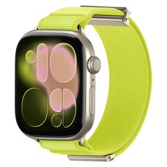 Magnetische nylon bandje - Lime groen - Geschikt voor Apple Watch 44mm / 45mm / 46mm / 49mm