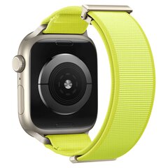 Magnetische nylon bandje - Lime groen - Geschikt voor Apple Watch 44mm / 45mm / 46mm / 49mm
