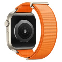 Magnetische nylon bandje - Oranje - Geschikt voor Apple Watch 44mm / 45mm / 46mm / 49mm