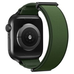Magnetische nylon bandje - Groen - Geschikt voor Apple Watch 44mm / 45mm / 46mm / 49mm