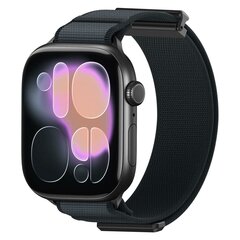Magnetische nylon bandje - Zwart - Geschikt voor Apple Watch 44mm / 45mm / 46mm / 49mm