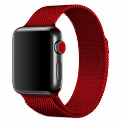 Milanese RVS bandje - Rood - Geschikt voor Apple Watch 44mm / 45mm&nbsp;/ 46mm / 49mm