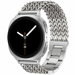 Gevlochten RVS band - Zilver - Samsung Galaxy Watch 8 Classic - 46mm