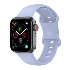 Siliconen sportbandje - Lichtpaars - Maat: S/M - Geschikt voor Apple Watch 38mm / 40mm / 41mm / 42mm
